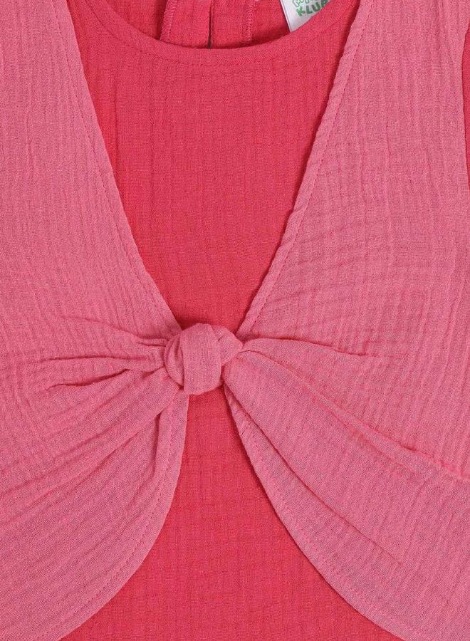 MINIKLUB Girls Knot-Front Cotton Top - Image 5