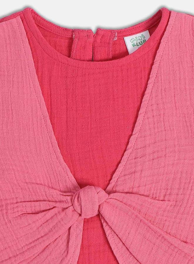 MINIKLUB Girls Knot-Front Cotton Top - Image 3