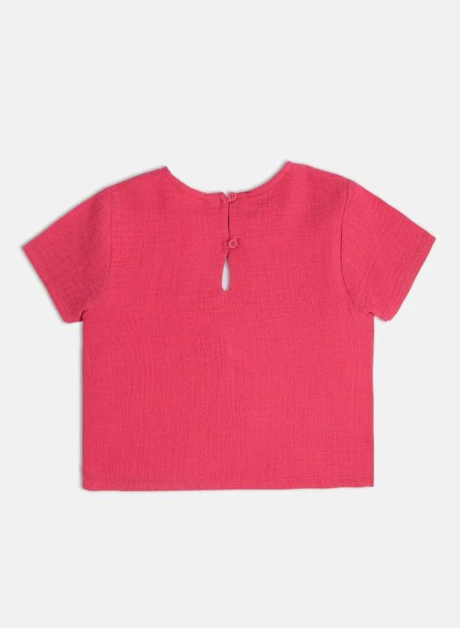 MINIKLUB Girls Knot-Front Cotton Top