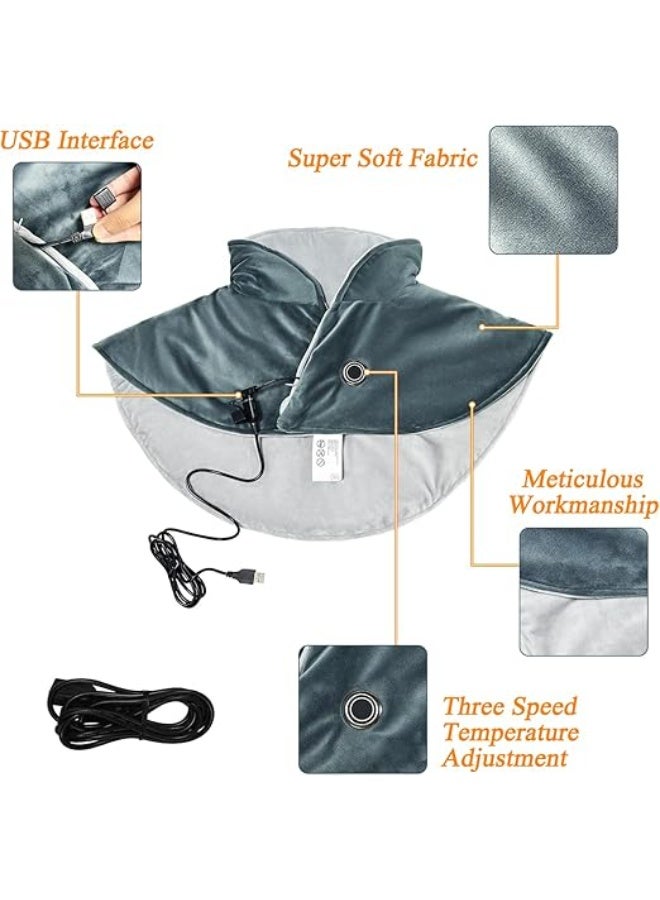 وسادة تدفئة كهربائية بوزن مريح للرقبة والكتفين والظهر – دفاية رقبة مع 3 مستويات حرارة لراحة يومية للرجال والنساء - Image 3