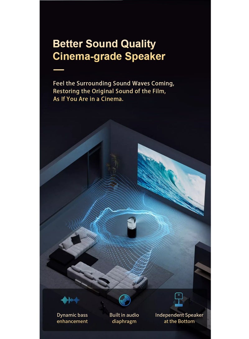 GULFLINK TS-2 Home Theater Wifi Projector 240 ANSI Portable Wifi 4K LCD Projector With Stand HI352 Processor Full HD Cinema Projector - Image 5