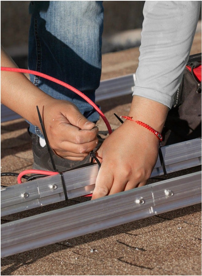 Alruht 300 Pieces Cable Tie, Black Zip Ties with Self-Locking, UV Heat Resistance, Nylon Material, Ideal for Electrical, Construction, Garden and Cable Management (4x100mm) - Image 5