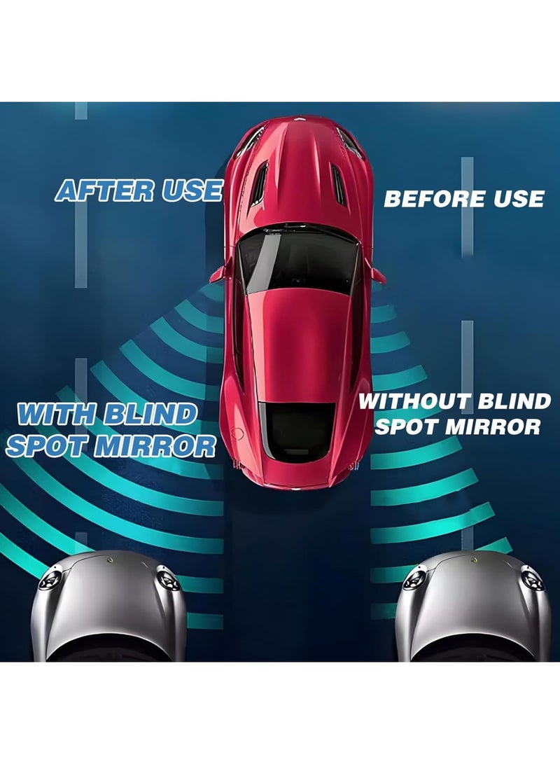 SYOSI Blind Spot Mirror for Cars, Heart Shaped Wide Angle Convex Rearview Mirror Adjustable Stick On Side Mirror 4 Pcs Removable Car Accessories for Safety Driving SUVs Trucks Autos - Image 5