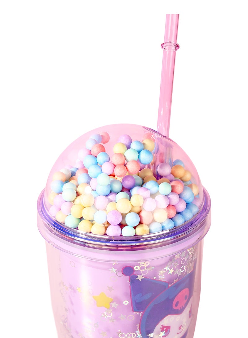 Sanrio Kuromi Portable Water Bottle With Straw - Image 2