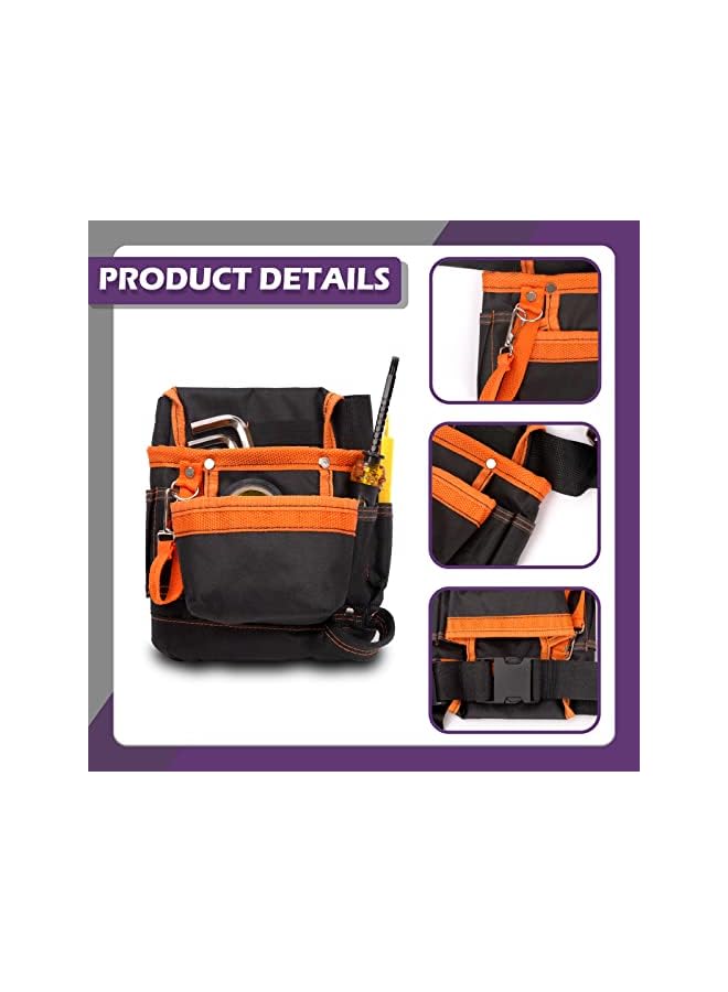 Swpeet 16Pcs Electrician Tool Pouch with Tools, Tool Pouch, Allen Wrenches Screwdriver Scissors, Utility Knife with Blades, Tool Belt Kit for Electrician Carpenter Construction Technician Gardening  - Image 5
