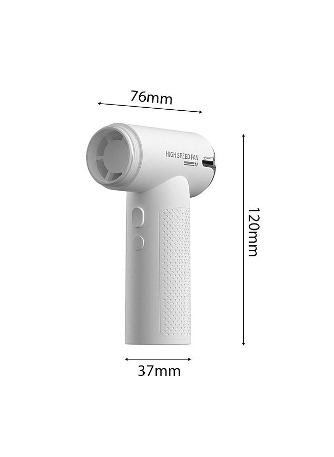 Generic - Handheld High-speed Fan Turbo Air Blower Rechargeable Desktop Fan Portable Energy-saving Stepless Speed Change Small Fan with 3 Types Nozzles - Image 1