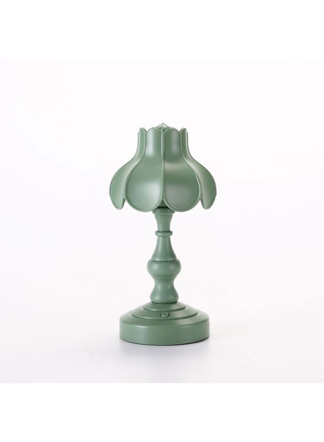 Vintage Lotus Leaf Usb Lamp Girl's Heart Ins Student Dormitory Desktop Flower Decorative Table Lamp Bedroom Ornaments Night Light-Color:LD05 Dark Green  - Image 1