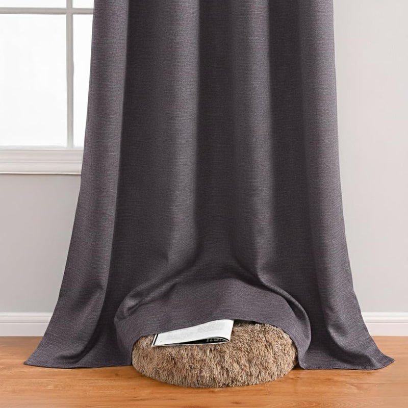 Amali Blackout Plain Curtains 274 cm x 127 cm - 2 Panels, 100% Polyester, Grommet Top, Thermal Insulated, Noise Reducing, Light Blocking - Image 4