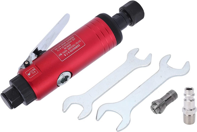 Air Die Grinder 25000rpm 90PSI Straight Pneumatic with 3mm 6mm Collet, Stainless Steel - High Speed Stable Operation, Adjustable Air Intake, Ideal for Metal Polishing and Grindin (type 2) - Image 1