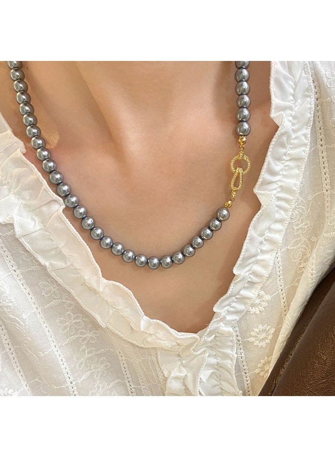 إيطالينا سلسلة رقبة سترة النساء لموسم الربيع والصيف محاكاة الكتان، تصميم نيش سلسلة الستايل، إكسسوار سلسلة الترقوة الفاخرة الخفيفة والأنيقة - Image 5