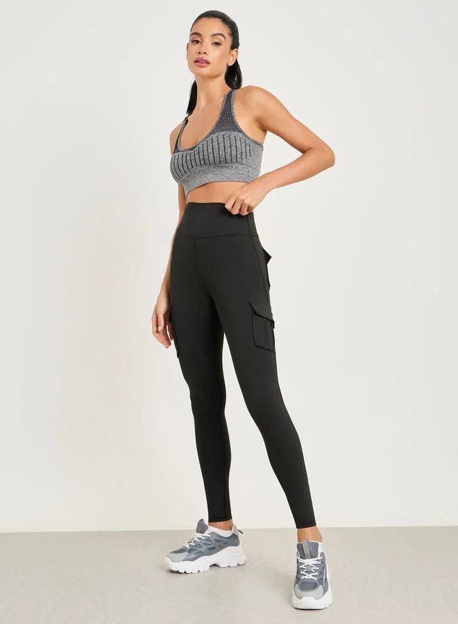 Styli Active Flap Pocket Detail Leggings