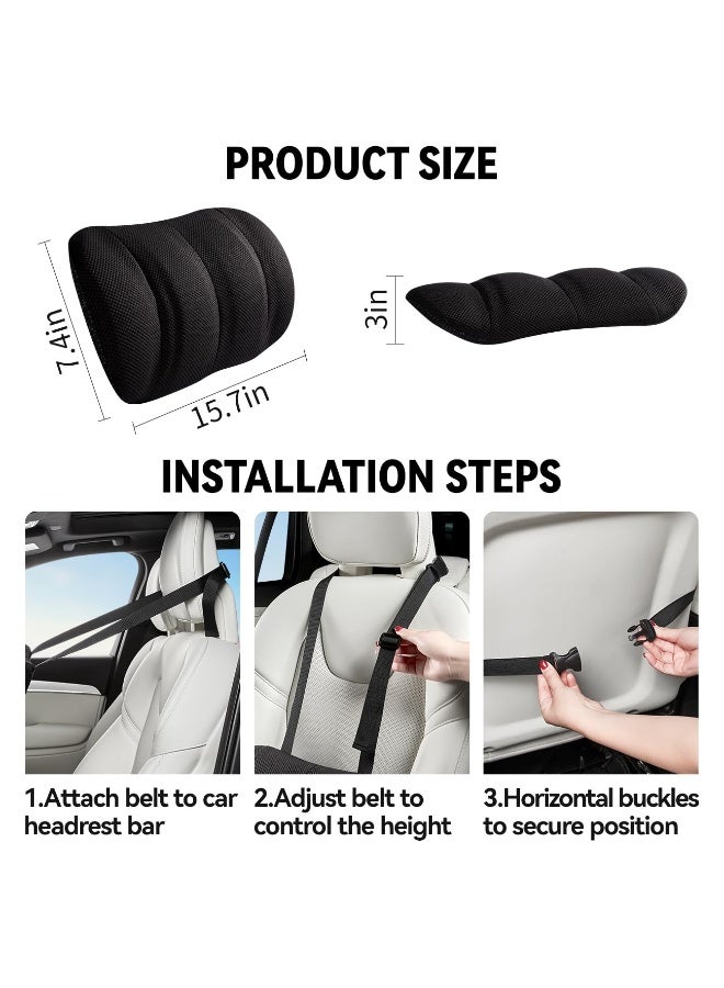 general Lumbar Support Pillow for Car,Back Support for Car Seat Cushion, Adjustable Straps Securely Fixed Car Lumbar Support Pillow for Office Chair - Image 5