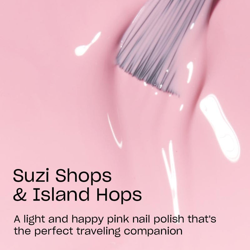 OPI Nail Lacquer Suzi Shops & Island Hops | Opaque Soft Pink CrÃ¨me Chip Resistant Nail Polish | Fast Drying, Streak Free - Image 3