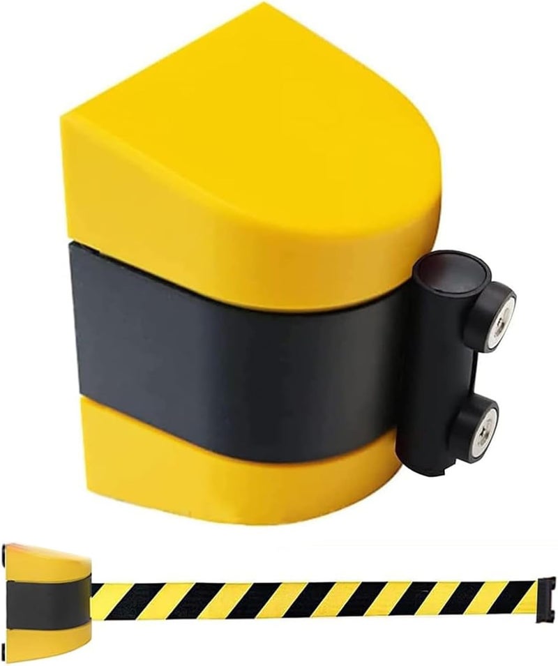 Retractable Belt Barrier Magnetic Wall Mount, ​Magnetic Retractable Barrier with ABS Case, 10M Wall Mounted Belt Barrier Retractable for Crowd Control Barriers and Line Dividers(10M) - Image 1