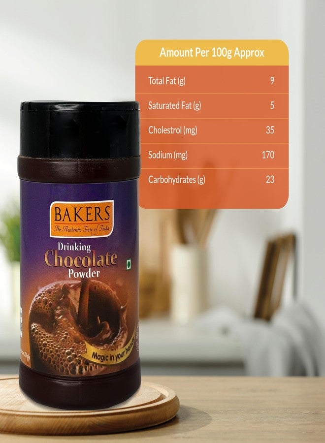 BAKERS Drinking Chocolate Powder | Hot & Cold | Authentic Taste| Perfect for Kids & Adults Pack of 6 (100 gm Jar x 6) - Image 4