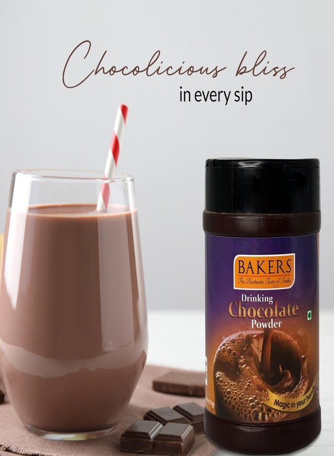 BAKERS Drinking Chocolate Powder | Hot & Cold | Authentic Taste| Perfect for Kids & Adults Pack of 6 (100 gm Jar x 6) - Image 3