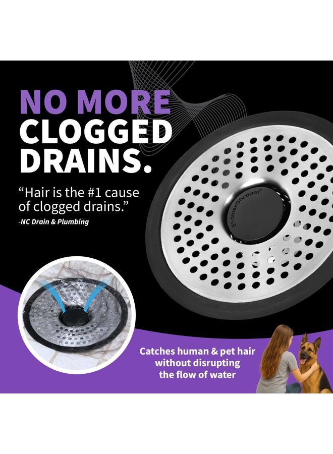 Shower Shroom SHSULT755 Ultra Revolutionary Shower Hair Catcher Drain Protector, Stainless - Image 3