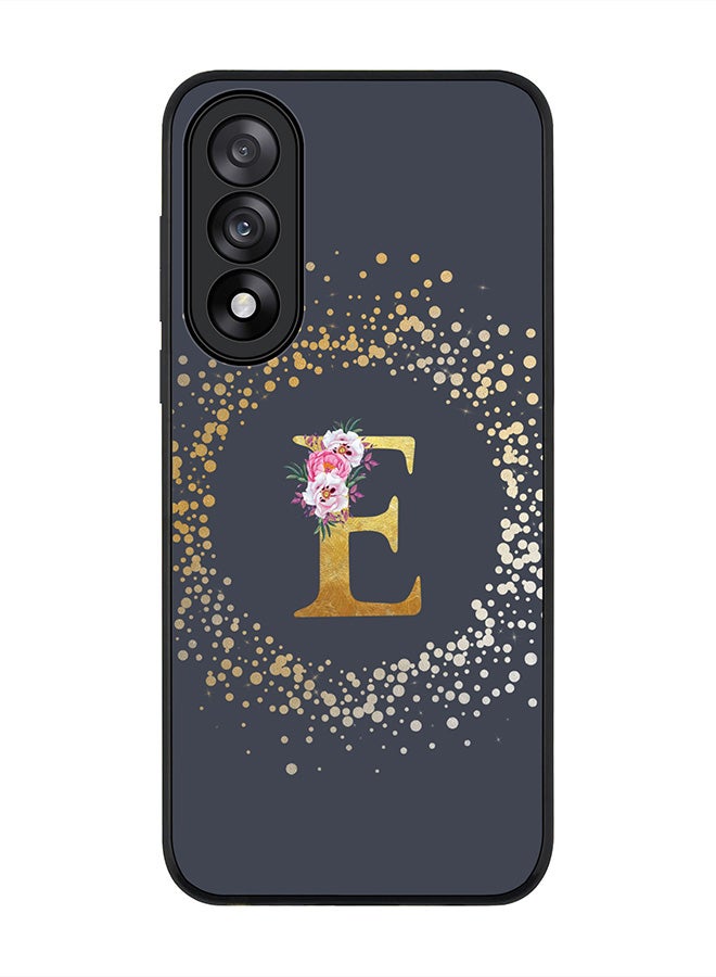 For OnePlus Nord 5 / Ace 5 Ultra Case,Slim fit Camera Protection, Shockproof Thin Phone cover  - Custom Monogram Floral - E  (Grey )