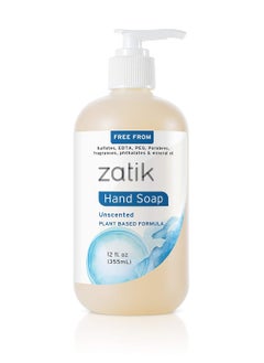 zatik Zatik Naturals  Liquid Hand Soap Unscented Moisturizing Handwash 12 oz Pack of 1 