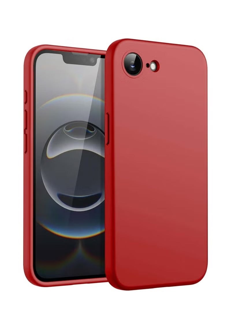 Raxoom Apple iPhone 16e 5G 2025 Premium Soft Liquid Silicone Case Cover â€“ Shockproof, Anti-Scratch, Full Protection, Slim & Lightweight, Soft Touch, Red - Image 2