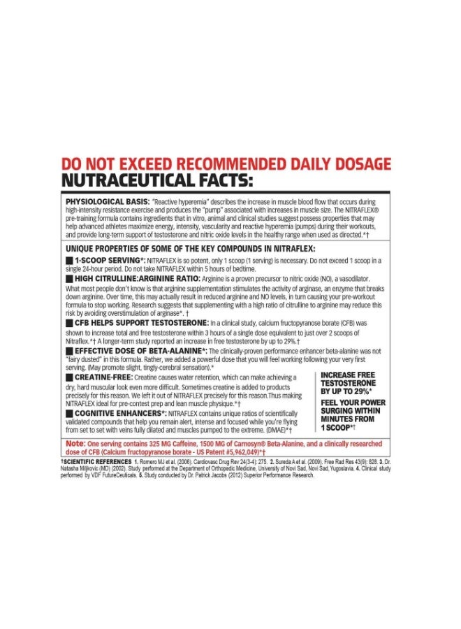 GAT SPORT GAT NITRAFLEX Pre-Workout Powder | High Strength, Focus, Muscle Pump, Testosterone Enhancer | Green Apple | 30 Servings - Image 3