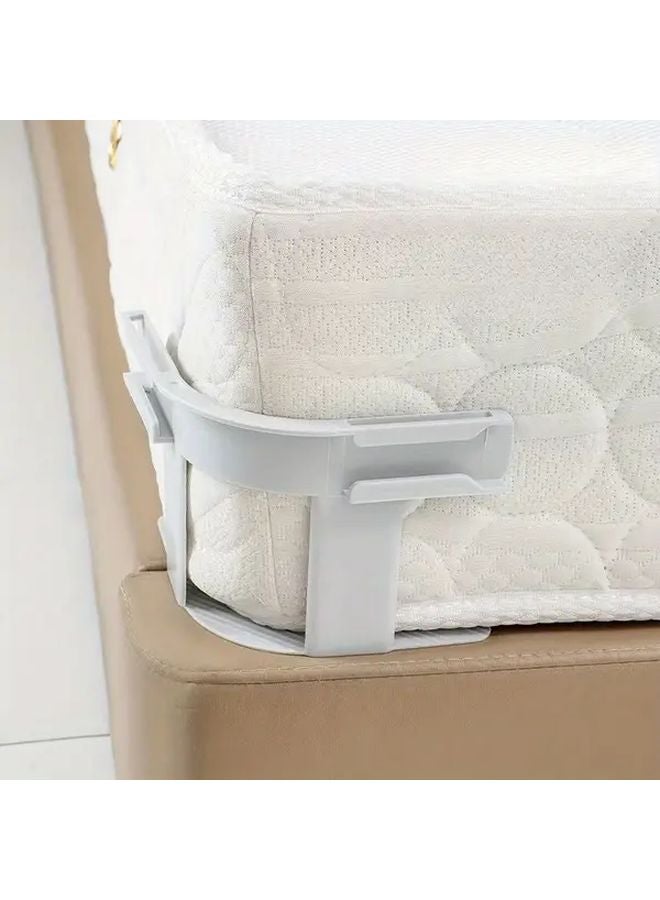 White Invisible Bed Sheet Gripper Anti Slip Mattress Clips Heavy Duty PP Material - Image 3
