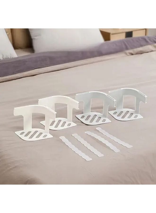 White Invisible Bed Sheet Gripper Anti Slip Mattress Clips Heavy Duty PP Material - Image 5