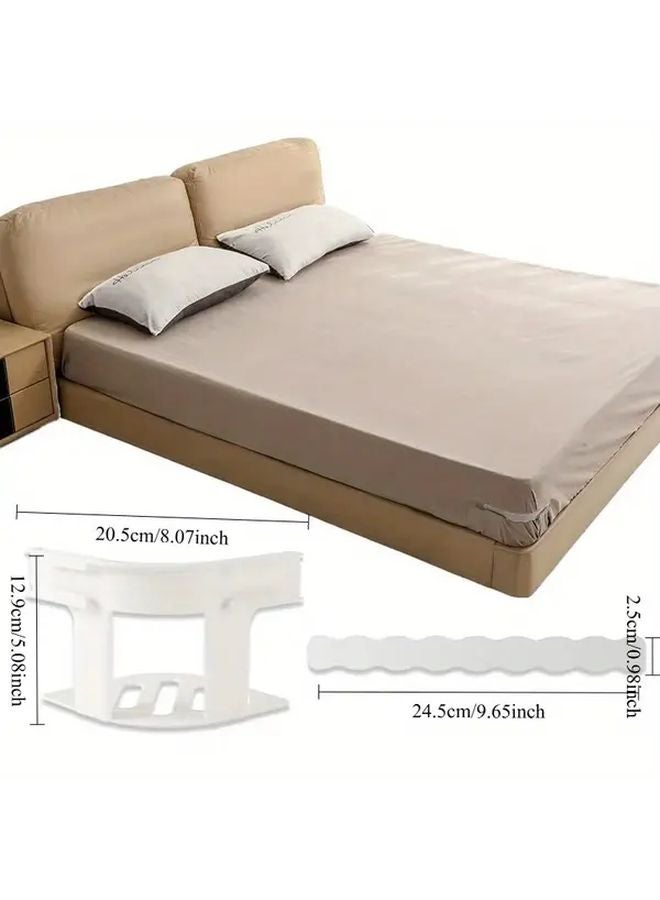 White Invisible Bed Sheet Gripper Anti Slip Mattress Clips Heavy Duty PP Material - Image 4