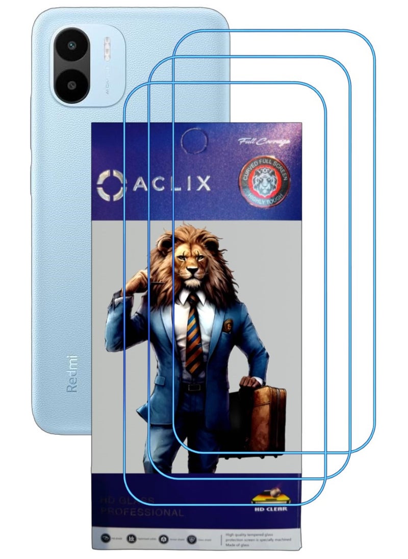 ACLIX 3 Pieces Antistatic ESD Dustproof Premium Quality High Definition Clear Tempered Glass Screen Protector Designed For Xiaomi Redmi A2+ - Image 1