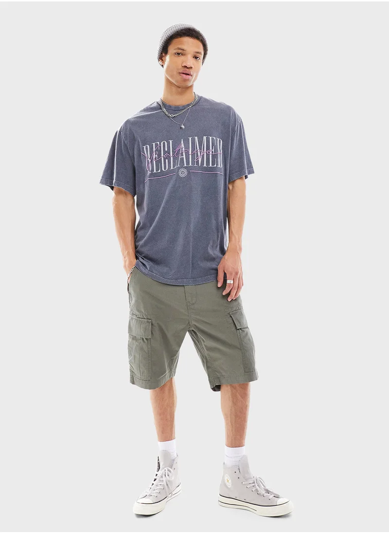 ريكلايمد فينتدج Logo Detail Crew Neck  T-Shirt