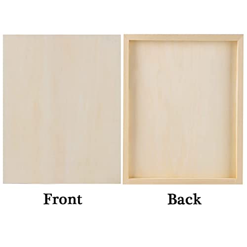 ADXCO 8 Pack Wood Panels 11 x 14 inch Wooden Canvas Board Unfinished Wooden Panel Boards for Painting, Arts, Pouring Use with Oils, Acrylics - Image 3