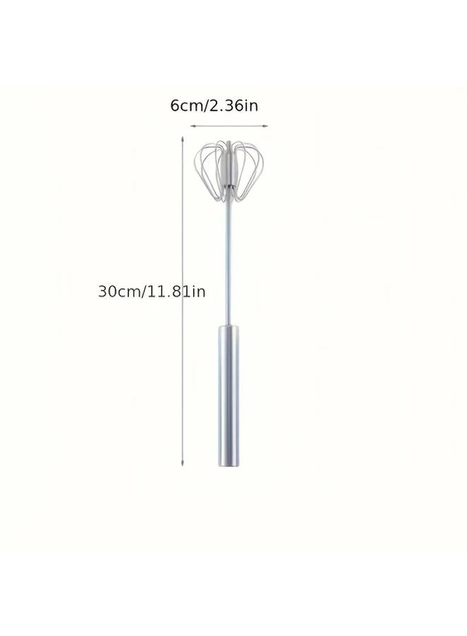 خفاقة البيض اليدوية من الفولاذ المقاوم للصدأ ورغوة الحليب مقاس M لخبز كريم البيض وأدوات المطبخ - Image 3