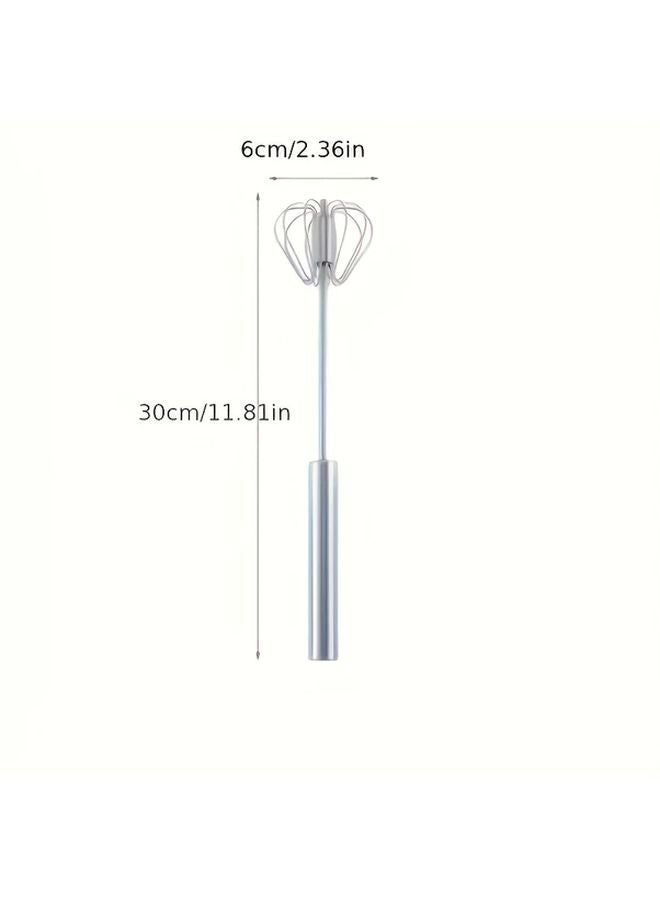 خفاقة البيض اليدوية من الفولاذ المقاوم للصدأ ورغوة الحليب مقاس M لخبز كريم البيض وأدوات المطبخ - Image 4