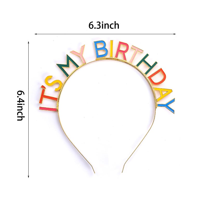 Hazyore Birthday Crown Birthday Headband, It's My birthday Headband for Women and Girls Decorations, Great Gifts Crown Gift Party Decorations for Women Girls - Image 2