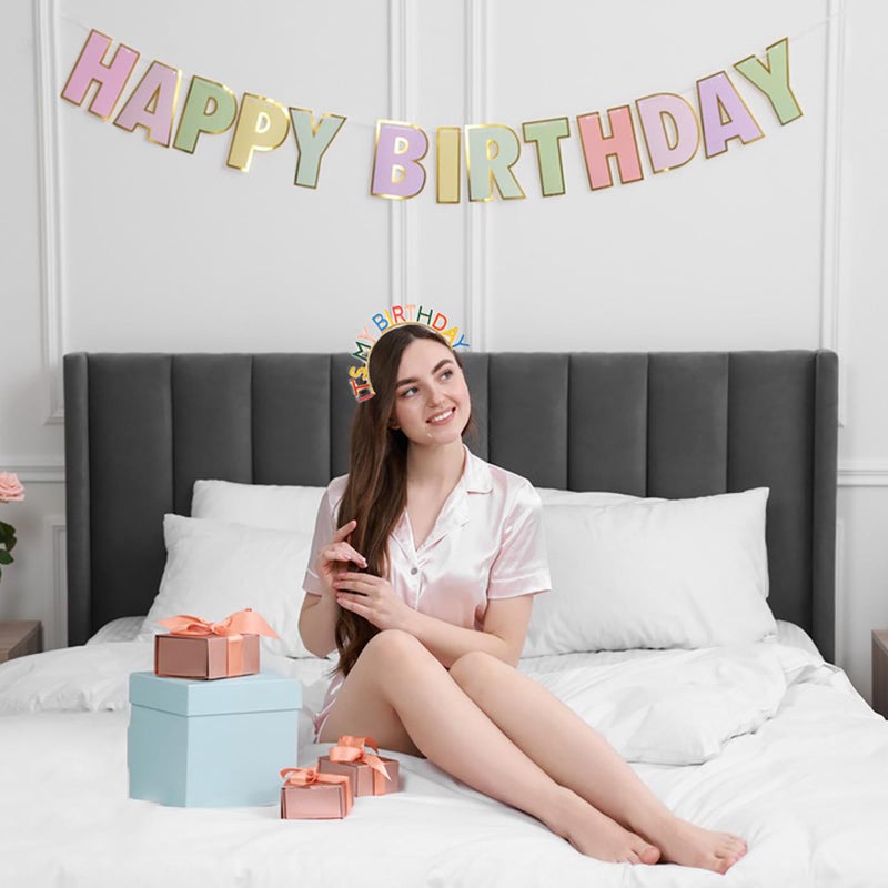 Hazyore Birthday Crown Birthday Headband, It's My birthday Headband for Women and Girls Decorations, Great Gifts Crown Gift Party Decorations for Women Girls - Image 3