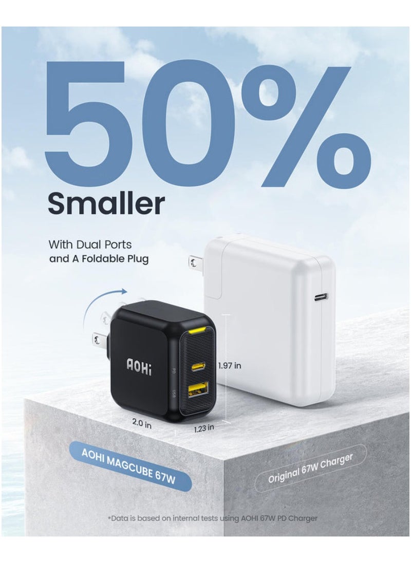 Aohi Aohi Charger Apple PD Charging Head GaN Gan30W Fast Charge Compatible with 27W for Apple  - Image 4