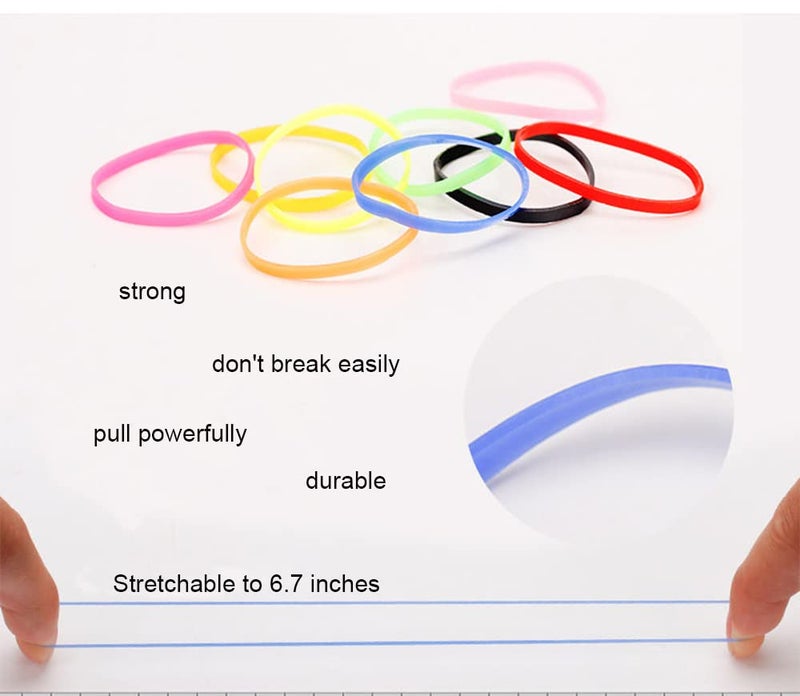 SAOYOAS 2000 PCS Hair Bands, Color Elastic Rubbers, Mini Ties for Girls' Ponytails, Soft Non-Slip Small Bands with 2 PCS Topsy Tail Tools - Image 4