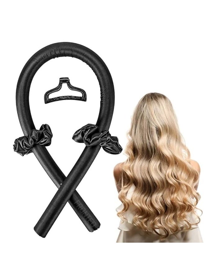 Generic maya accessories Silk Hair Curlers Heat-Free Automatic Foam Plus Steel Wire Lazy Curling Stick with Clip Featuring Sleep Wave Curls may vary color - Image 2