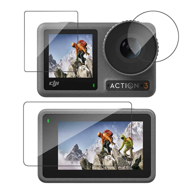FCS Screen Guard Compatible With DJI Osmo Action 3 Camera | 9H Anti-Shock Flexible Protector, Camera Lens Screen Protector, 2 Pcs. - Image 1