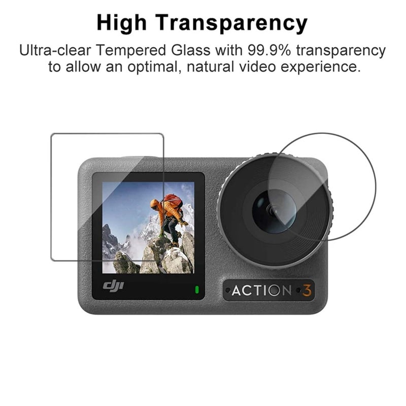 FCS Screen Guard Compatible With DJI Osmo Action 3 Camera | 9H Anti-Shock Flexible Protector, Camera Lens Screen Protector, 2 Pcs. - Image 3