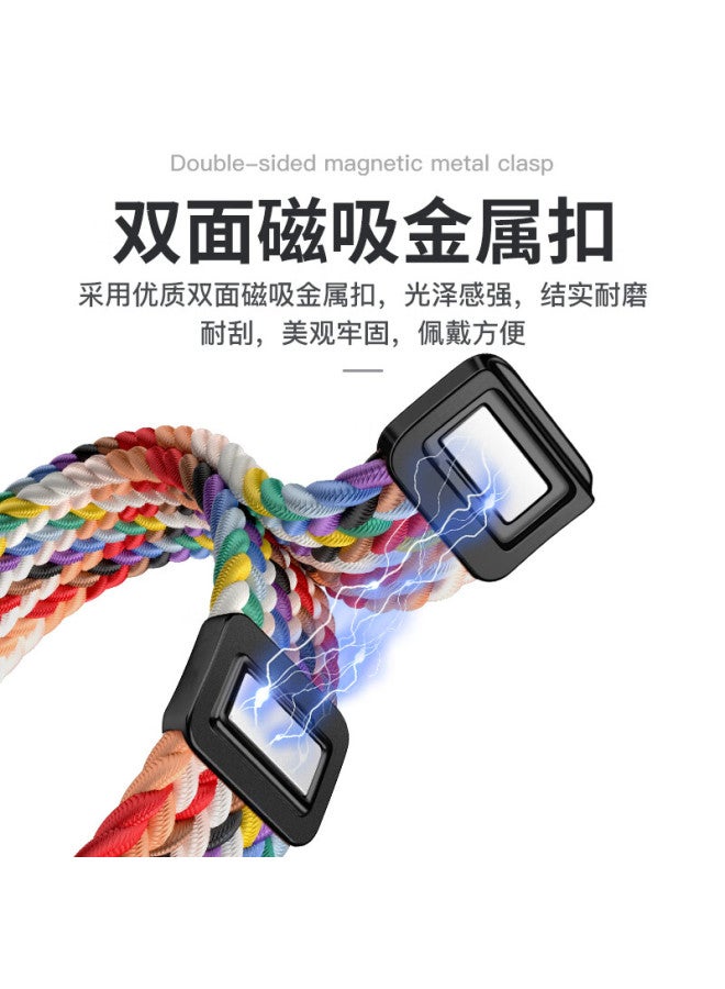 Binghong Compatible With Huawei Band 10 Strap, Braided For Huawei Band 9 Strap, Magnetic For Huawei Band 8 Strap, Huawei Band 8/9/10 Nfc Strap Wristband For Men And Women - Camouflage Colorful