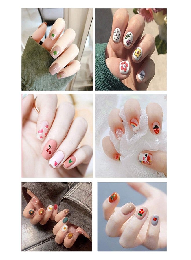 IHUKEIT 14 Sheets Nail Stickers for Women and Little Girls Nail Art Decoration - 3D Self-Adhesive DIY Nail Decals Set Including Hearts Fruits Flowers Animals Rainbow Nail Art Stickers for Woman Kids Girls - Image 5