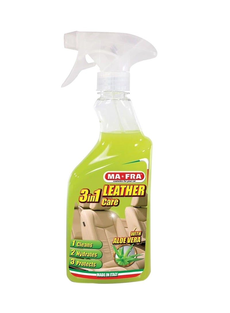 مافرا مجموعة ما-فرا للعناية بالجلد 3 في 1، منظف ومرطب مع خلاصة الصبار - 500 مل (عبوة من 3 قطع)، مجموعة العناية الاحترافية بالسيارات الإيطالية | ينظف ويرطب ويحمي مقاعد وأجزاء داخلية السيارات الجلدية الأصلية والصناعية - مجموعة قيمة من 3 قطع - Image 2