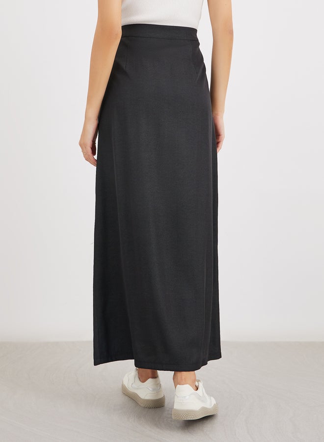 ستايلي تنورة ماكسي بخصر عالٍ وخط - Image 4