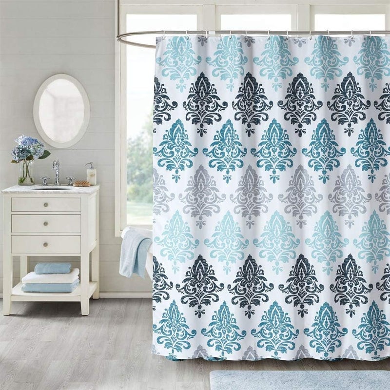 Polyester Striped Shower Curtain, Waterproof Bathroom Curtain, Size S - Durable Fabric, Easy Installation, Stylish Privacy Solution - Image 2