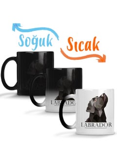 Print Shop Labrador Black Pug Dog Magic Mug Porcelain