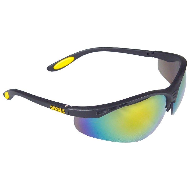DEWALT DPG586C Reinforce Fire Mirror High Performance Protective Safety Glasses with Rubber Temples