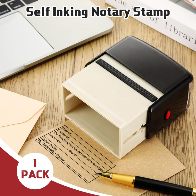 Sinload Notary Acknowledgement Self Inking Stamp for Public, Sworn and Subscribed - Any State Crisp Impression, 1.46 x 2.95 Inches - Image 5