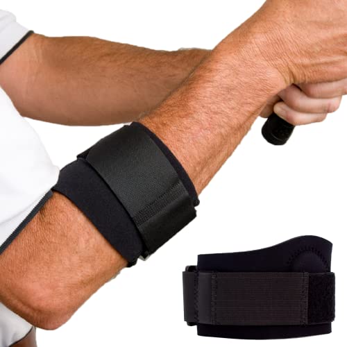 ChoPat Golfers Elbow Support Strap Designed In Cooperation w the Mayo Clinic Adjustable Compression Forearm Support for Golfers Elbow Overuse Syndromes and Muscle Strains Large