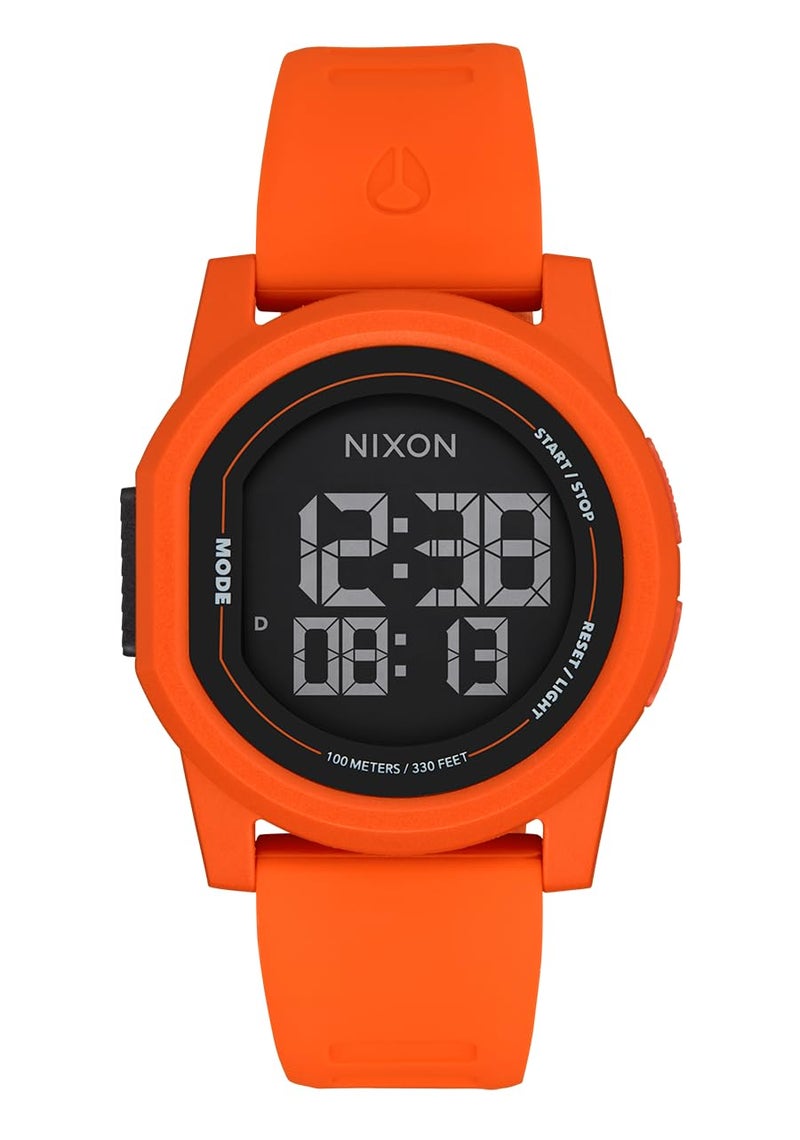 NIXON Disk A1370 - Orange/Orange/Negative - 100m Water Resistant Men's Digital Watch (39mm Watch Face, 20mm Silicone Band) - Image 2